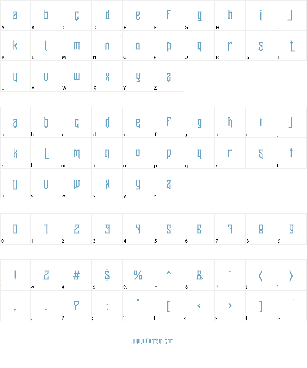 Banten Unfamous 2 DEMO Font Character